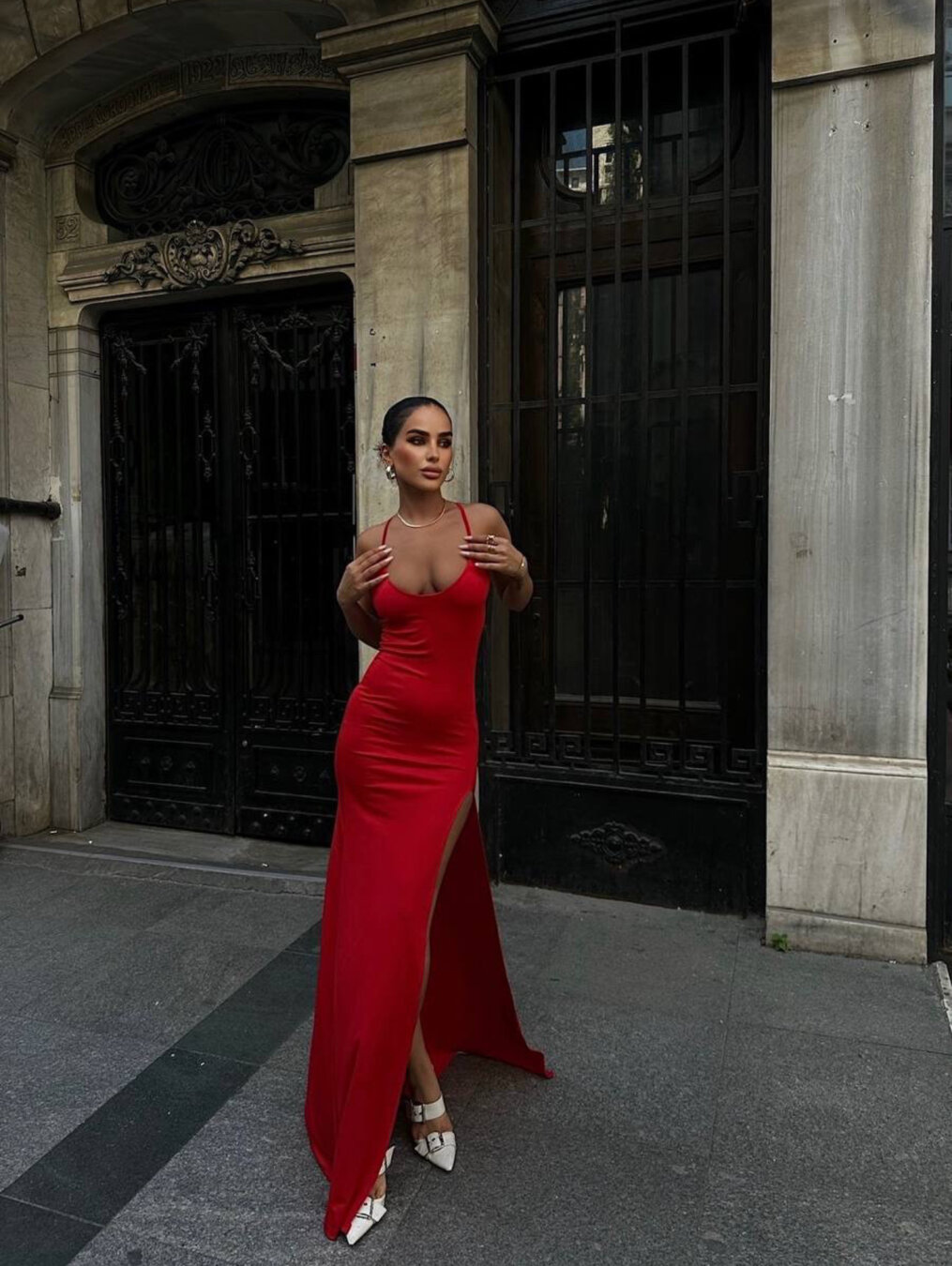 Sukienka Charlotte maxi czerwona 