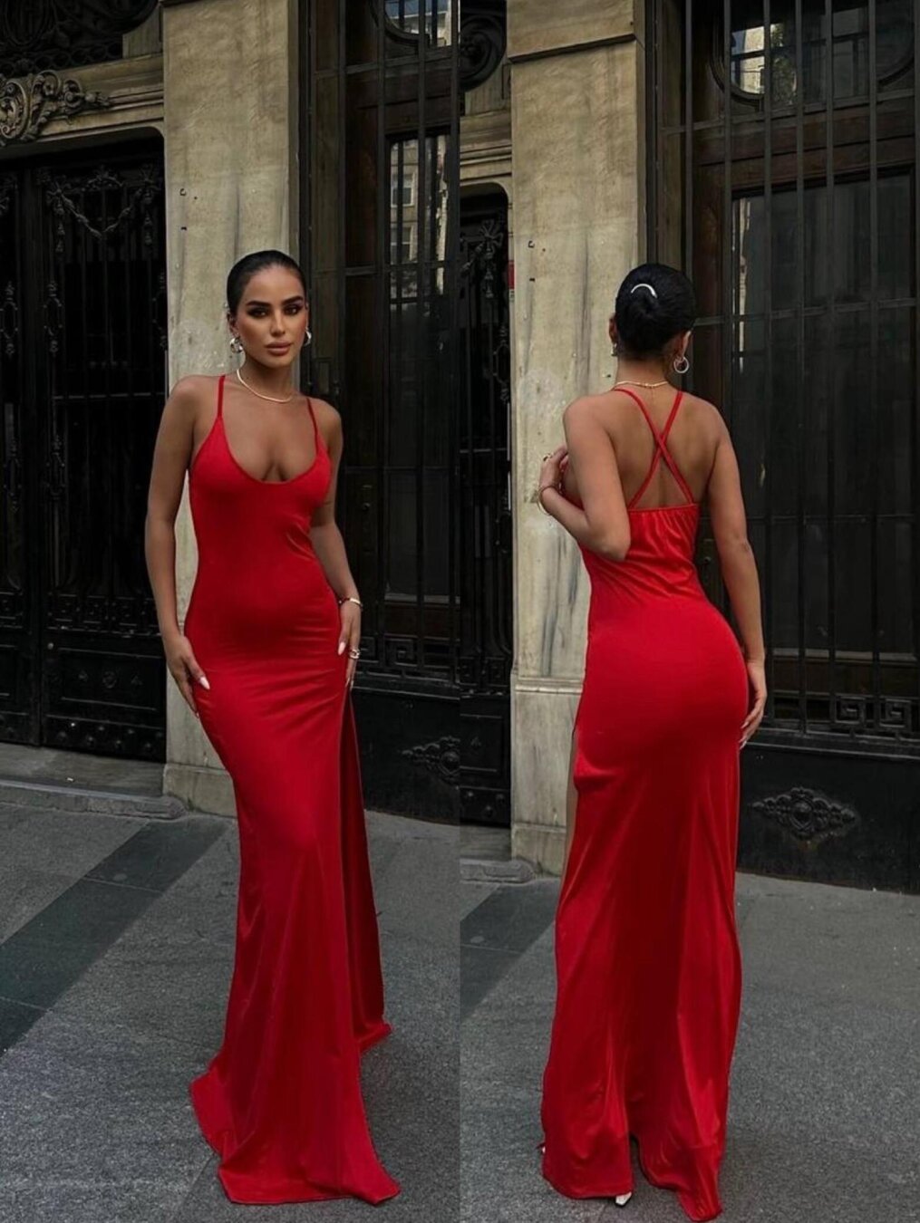 Sukienka Charlotte maxi czerwona 
