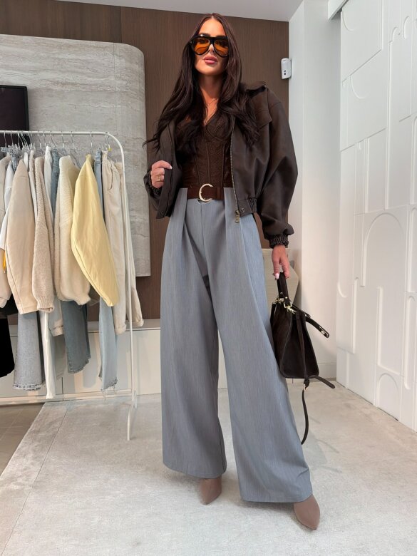 Spodnie Scott elegant stalowe