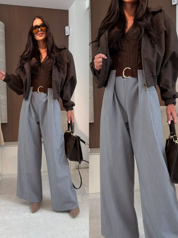 Spodnie Scott elegant stalowe