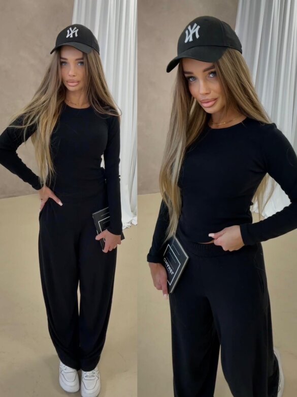 Komplet 2w1 Lucente II z wiskozą czarny