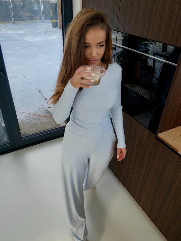 Komplet 2w1 Lucente II z wiskozą błękitny 