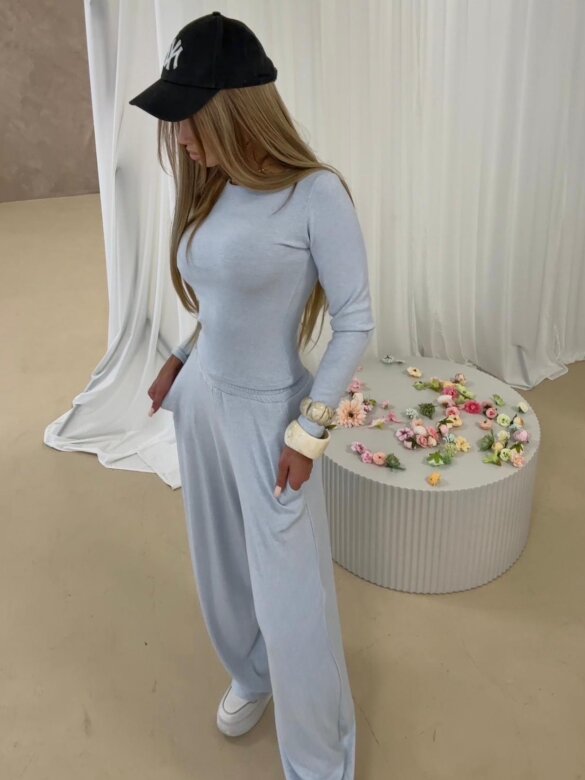 Komplet 2w1 Lucente II z wiskozą błękitny 