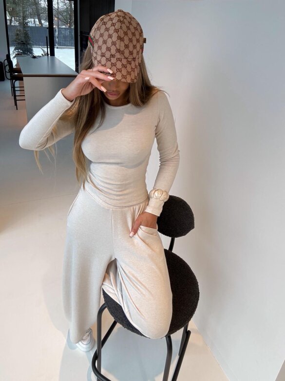 Komplet 2w1 Lucente II z wiskozą ecru 