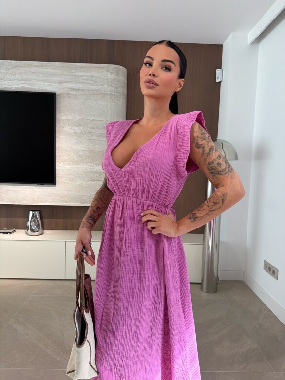 Sukienka Cindy maxi bawełniana lilac 