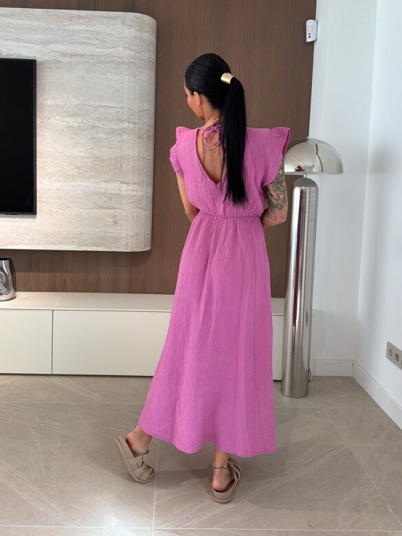 Sukienka Cindy maxi bawełniana lilac 