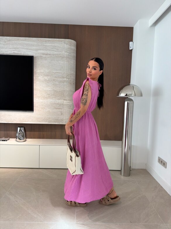 Sukienka Cindy maxi bawełniana lilac 