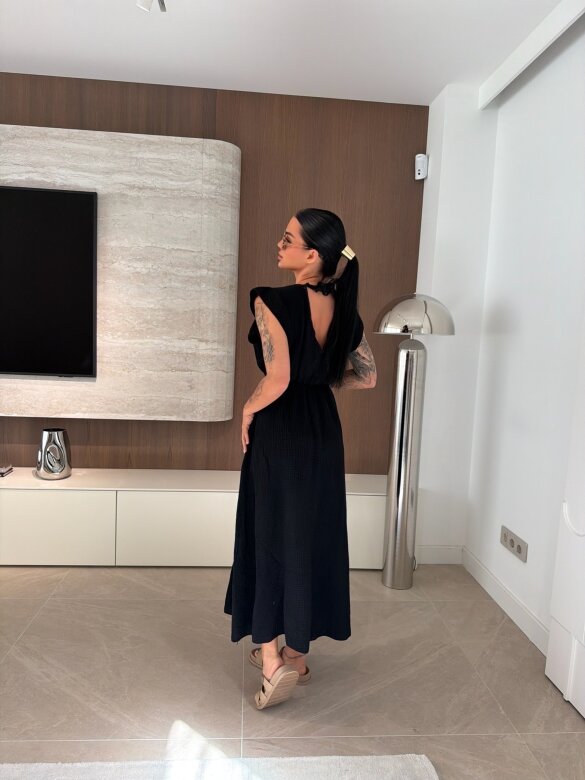 Sukienka Cindy maxi bawełniana czarna 