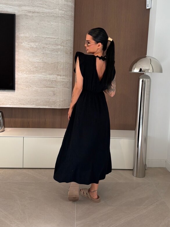 Sukienka Cindy maxi bawełniana czarna 