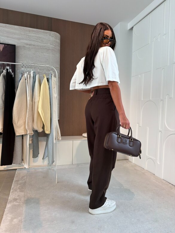 Spodnie Ellsea czekoladowe