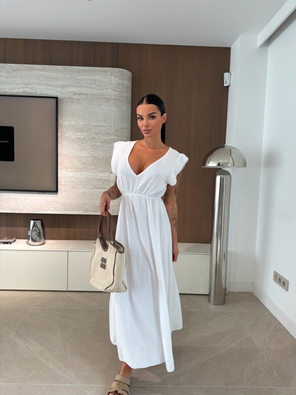 Sukienka Cindy maxi bawełniana biała 