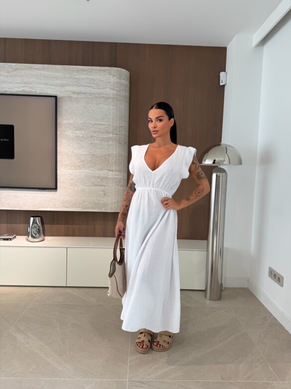 Sukienka Cindy maxi bawełniana biała 