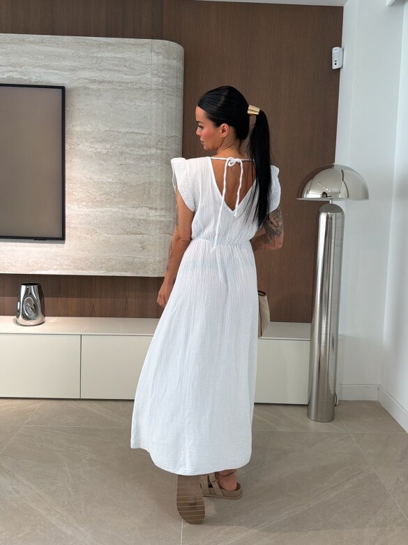 Sukienka Cindy maxi bawełniana biała 