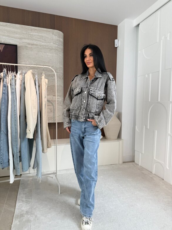 Katana Lirena jeans szara 