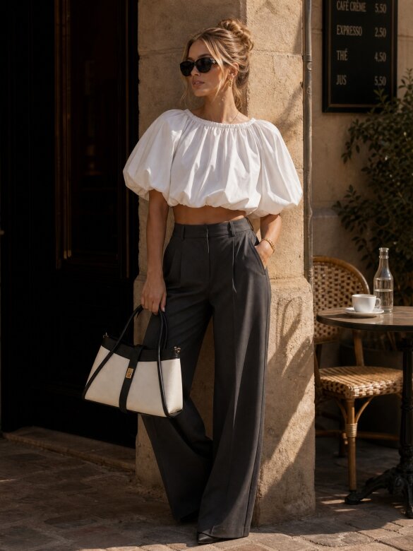 Blouse Lily Muse bubble ecru