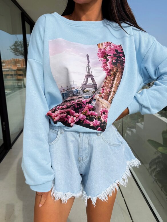 Bluza Eiffel Tower niebieska 