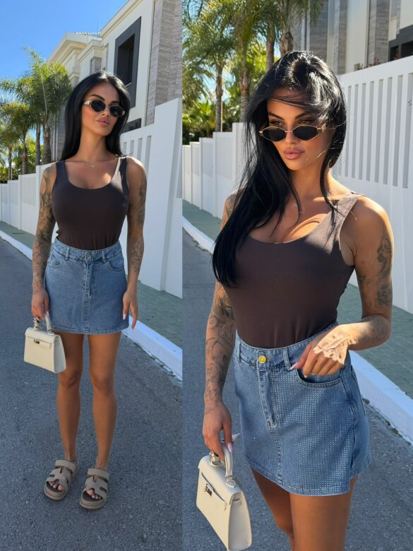 Spódniczko-szorty Bellante jeans niebieskie