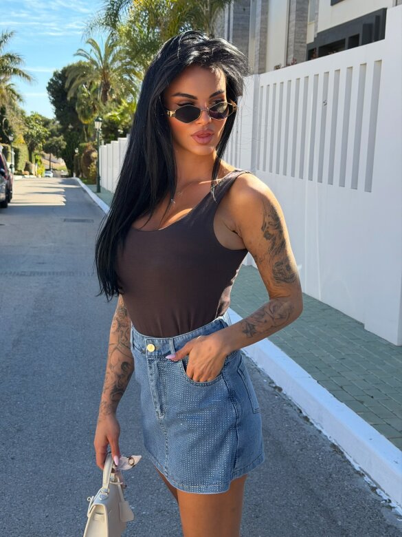 Spódniczko-szorty Bellante jeans niebieskie