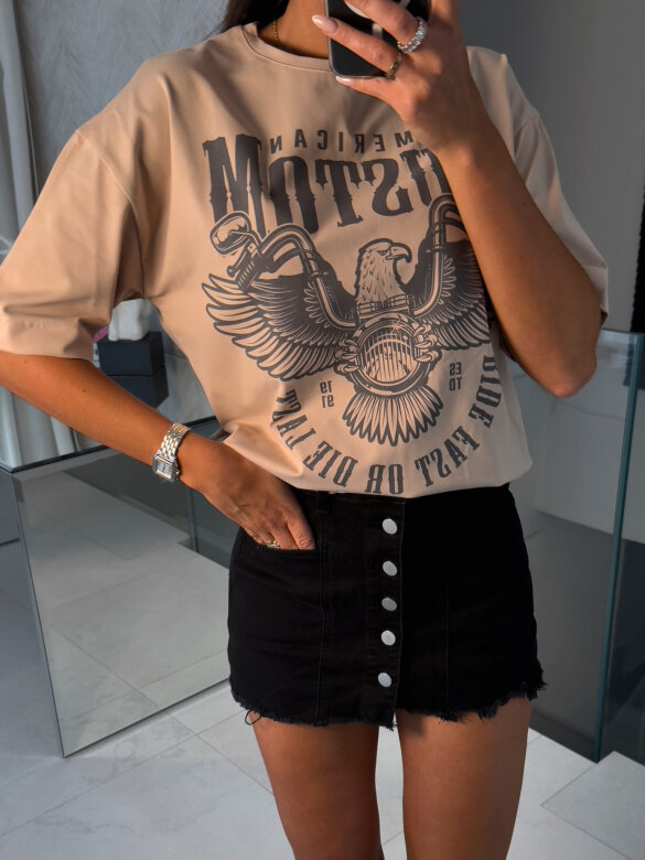 T-shirt Eagle beżowy