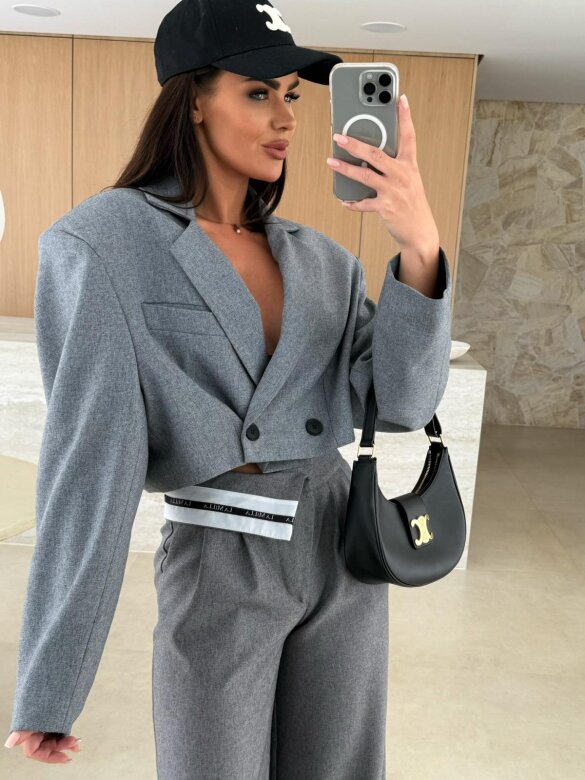 Marynarka Armas short szara 