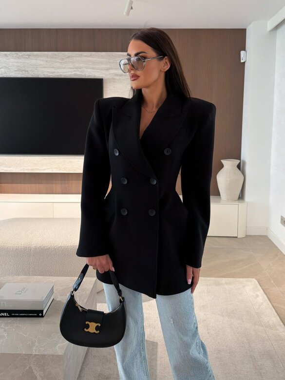 Marynarka Aviosa long czarna 