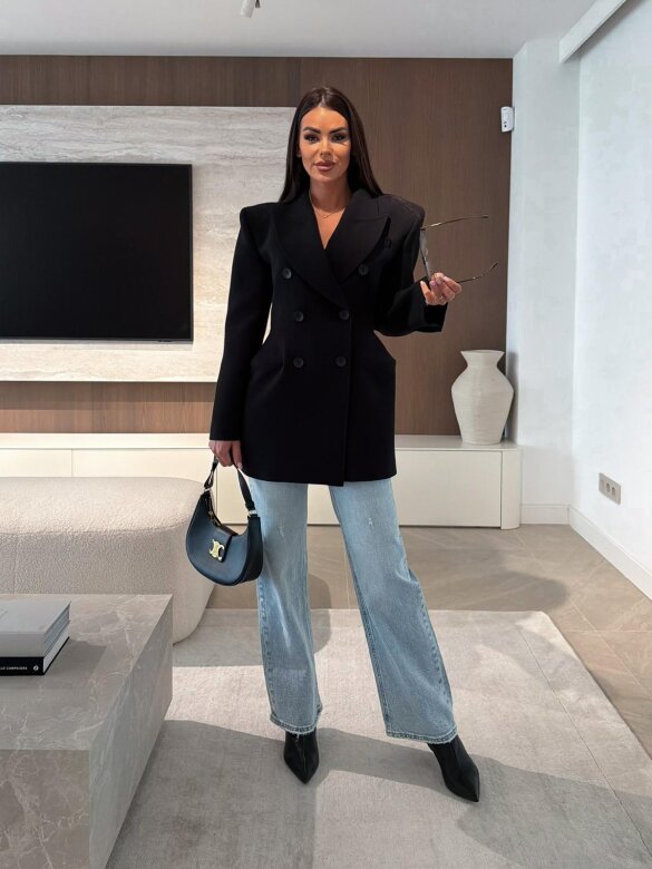 Marynarka Aviosa long czarna 