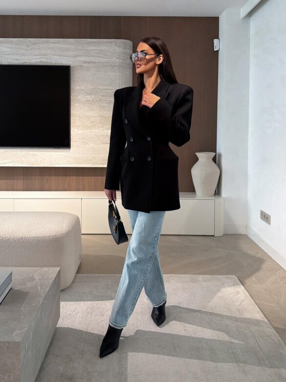 Marynarka Aviosa long czarna 