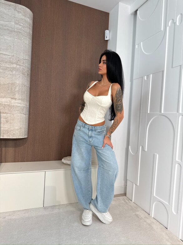 Gorset Melilla koronkowy śmietankowy 