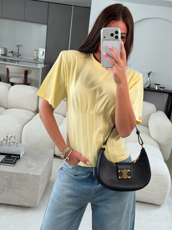T-shirt Lumelle taliowany butter yellow
