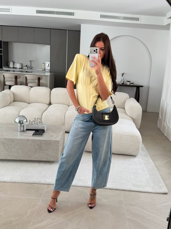 T-shirt Lumelle taliowany butter yellow