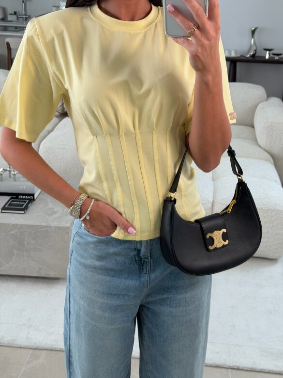 T-shirt Lumelle taliowany butter yellow