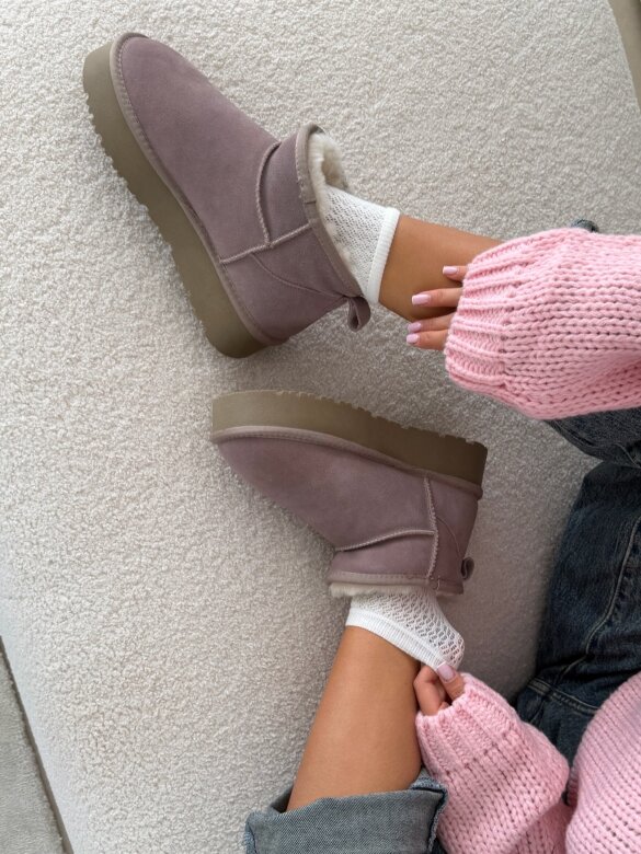 Boots Reniso suede with wool fumo