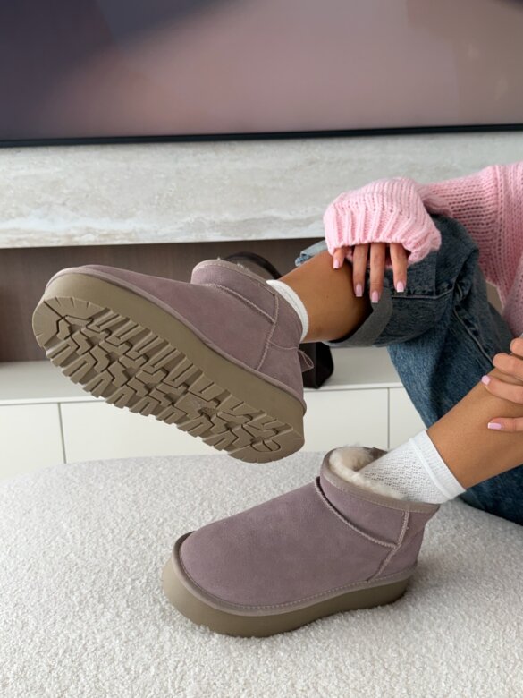 Boots Reniso suede with wool fumo