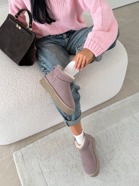 Boots Reniso suede with wool fumo