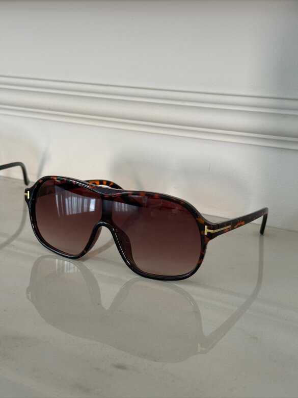 Sunglasses Leo animal print brown