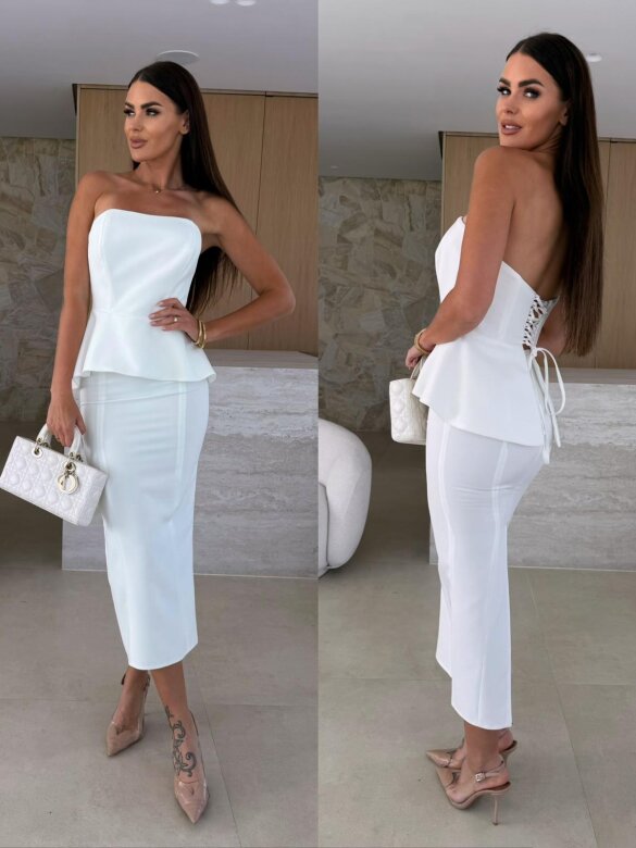 Komplet 2w1 First Lady biały 