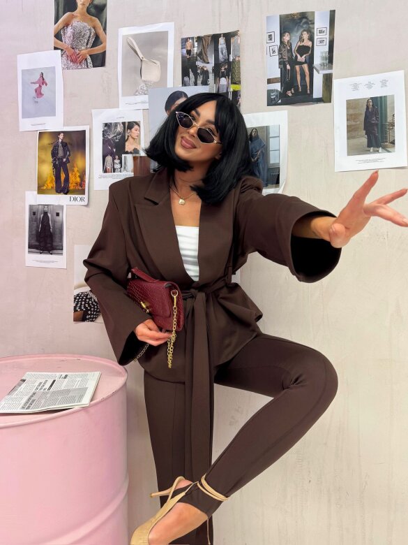 Legginsy Iserina czekoladowe