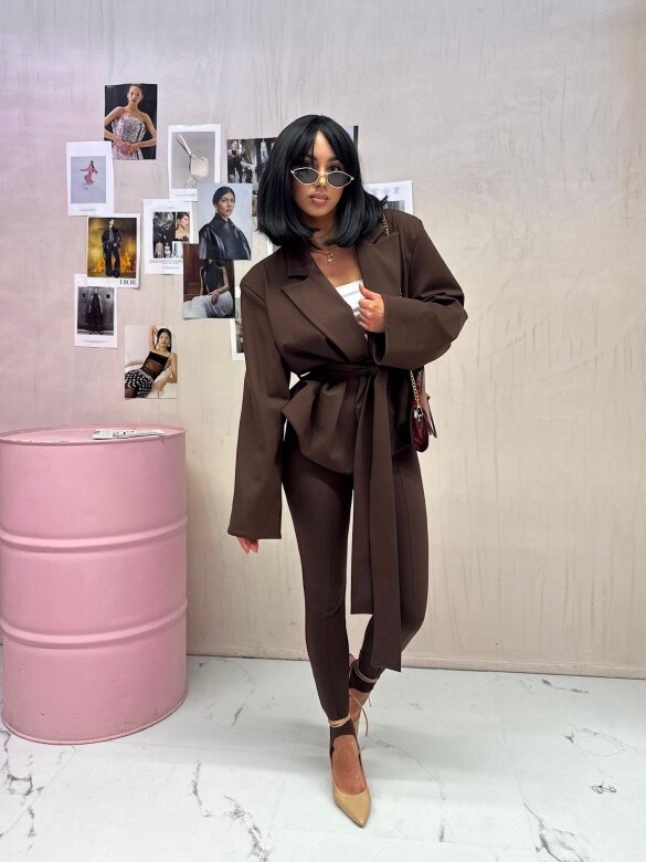 Legginsy Iserina czekoladowe