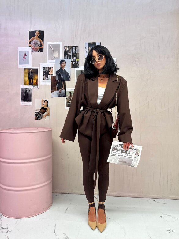 Legginsy Iserina czekoladowe