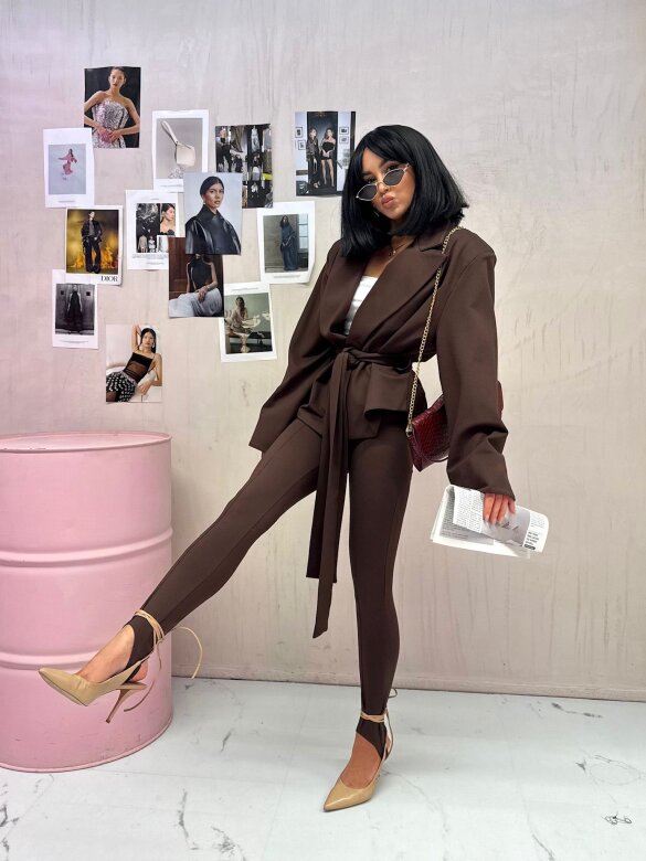 Legginsy Iserina czekoladowe