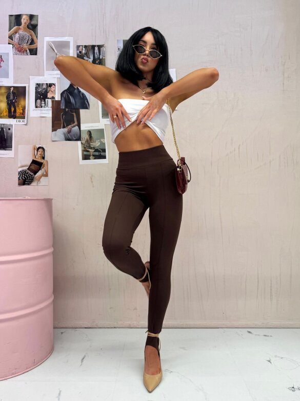 Legginsy Iserina czekoladowe