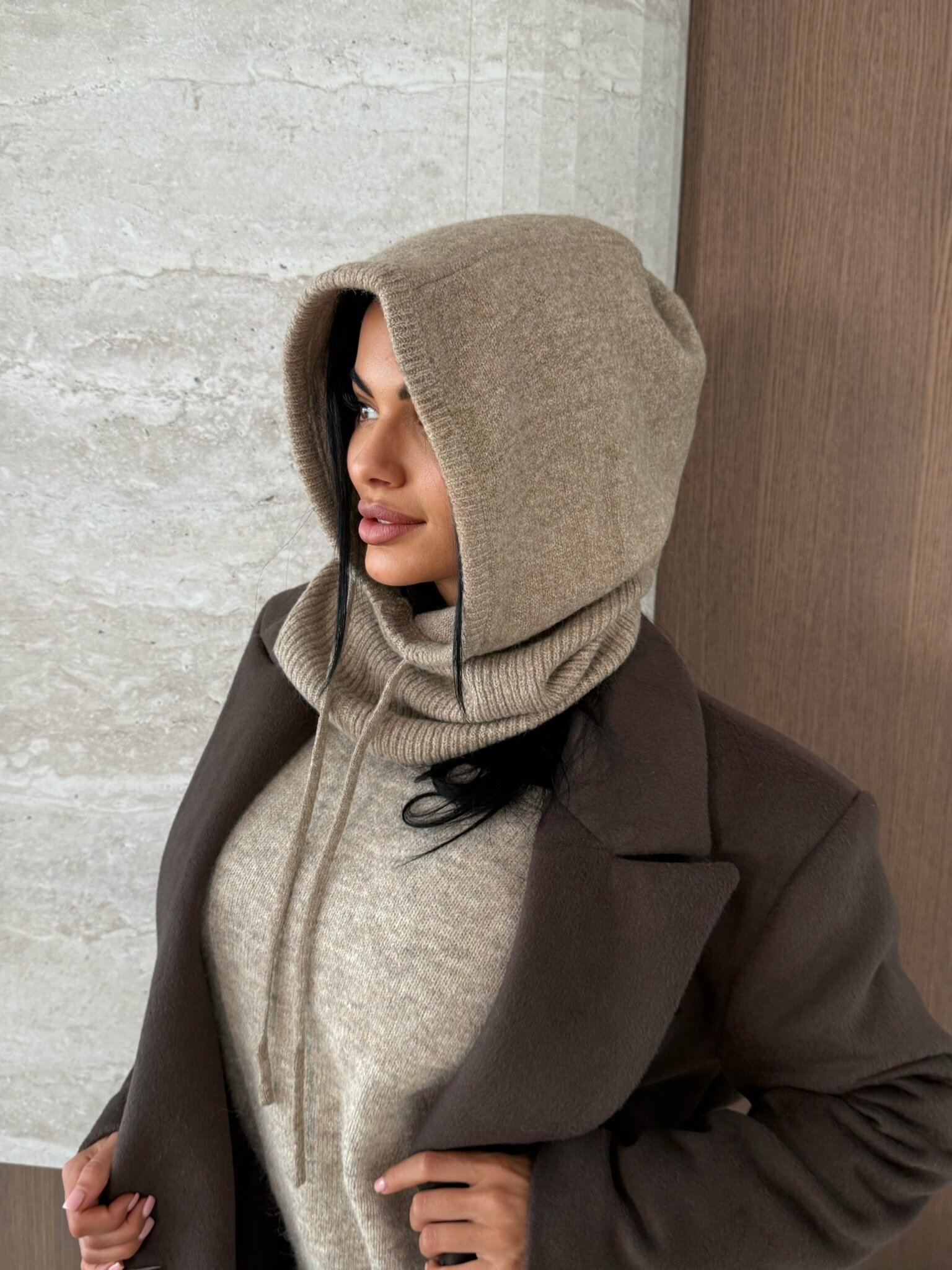 Balaclava Lister beżowa 