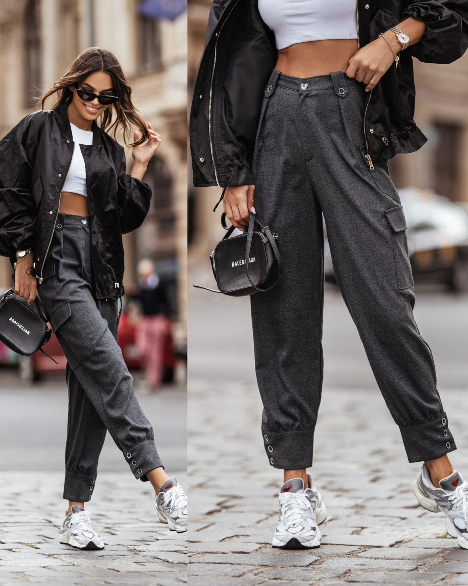Spodnie Street Style szare