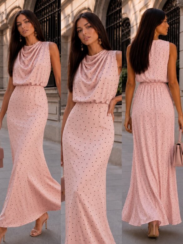 Dress Paris powder-chocolate
