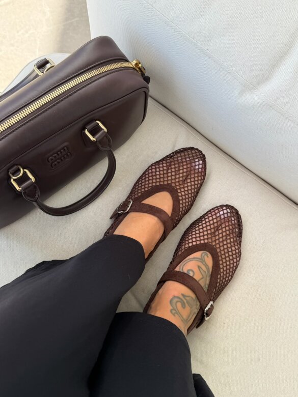 Baleriny Lazetti czekoladowe