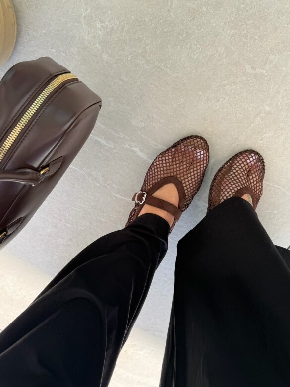 Baleriny Lazetti czekoladowe