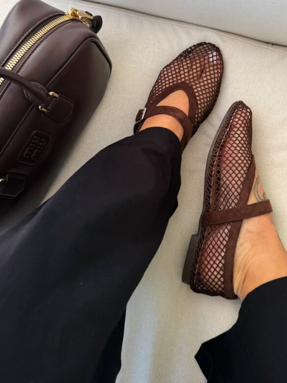 Baleriny Lazetti czekoladowe