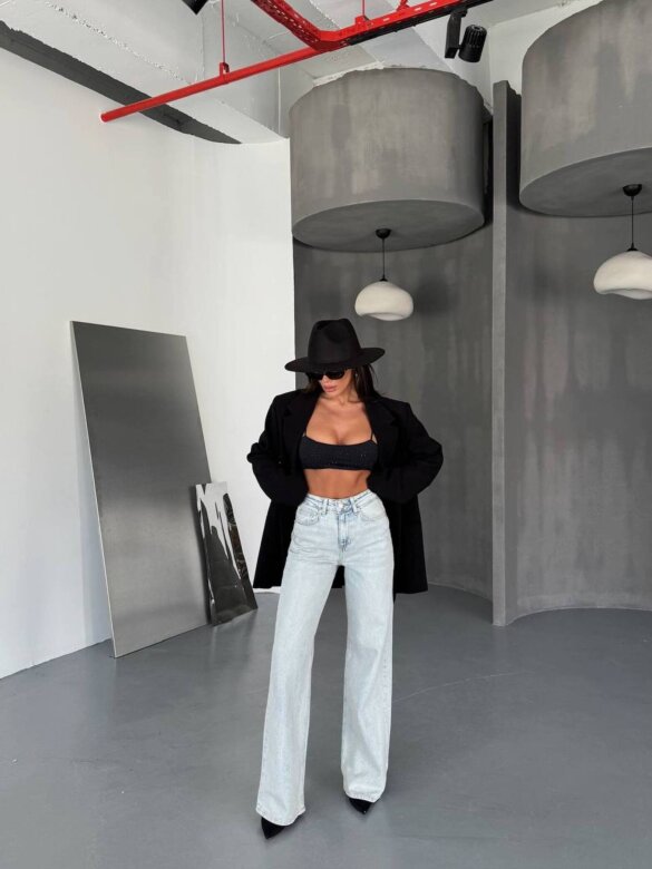 Spodnie Boswell jeans jasnoniebieskie 