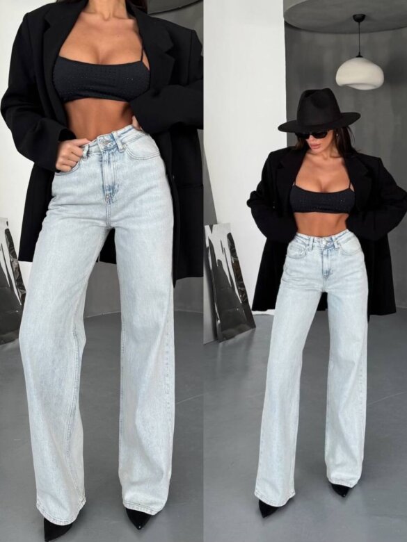 Spodnie Boswell jeans jasnoniebieskie 