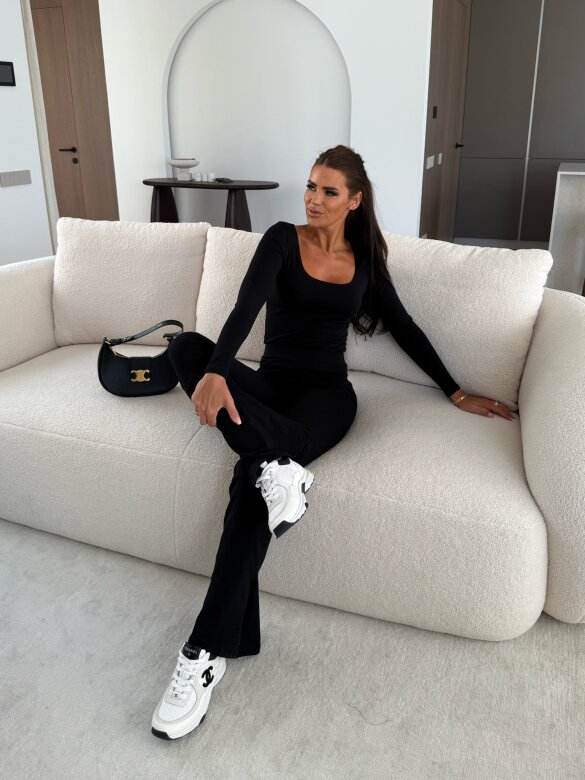 Legginsy Conte z rozcięciem czarne 